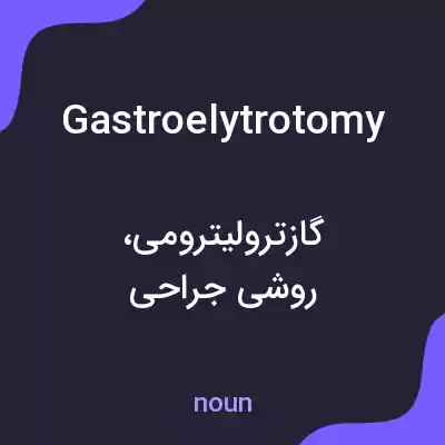 معنی gastroelytrotomy به فارسی