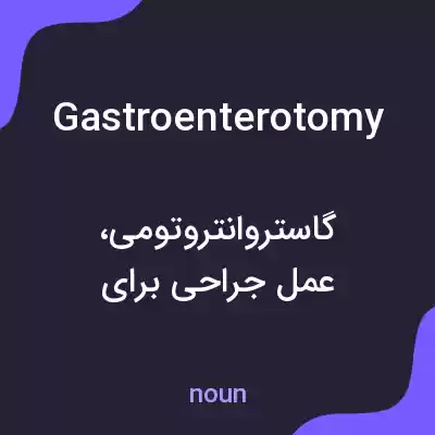 معنی gastroenterotomy به فارسی