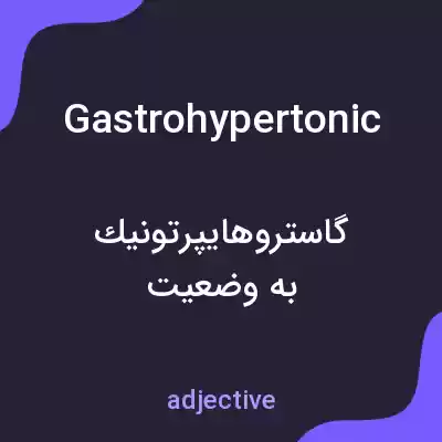 معنی gastrohypertonic به فارسی معنی gastrohypertonic به فارسی