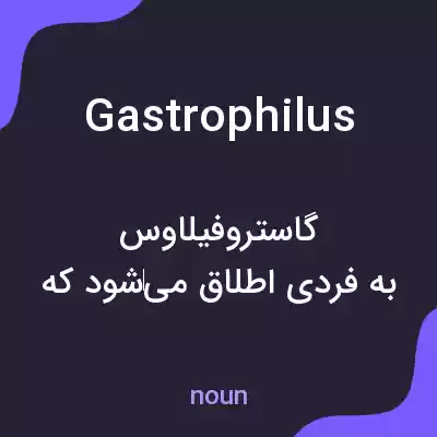 معنی gastrophilus به فارسی معنی gastrophilus به فارسی
