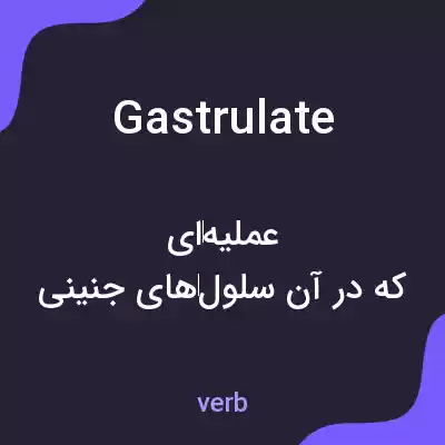معنی gastrulate به فارسی معنی gastrulate به فارسی