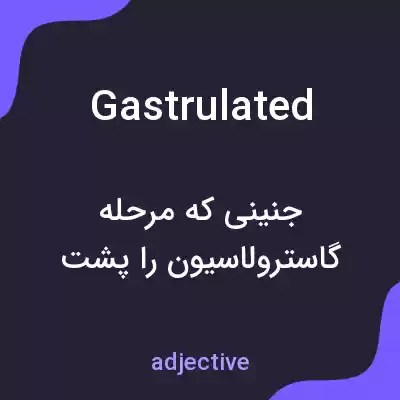 معنی gastrulated به فارسی معنی gastrulated به فارسی