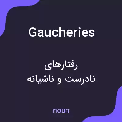 معنی gaucheries به فارسی