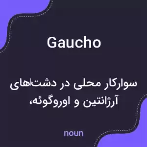 معنی gaucho به فارسی معنی gaucho به فارسی