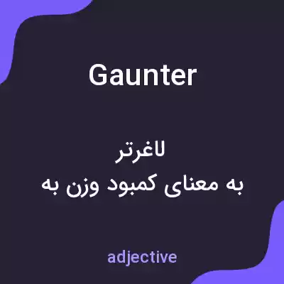 معنی gaunter به فارسی