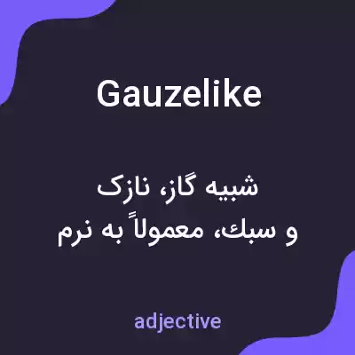 معنی gauzelike به فارسی معنی gauzelike به فارسی