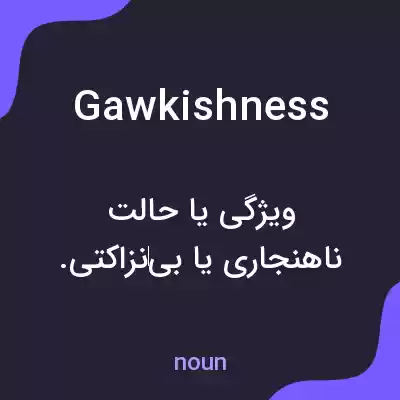 معنی gawkishness به فارسی معنی gawkishness به فارسی