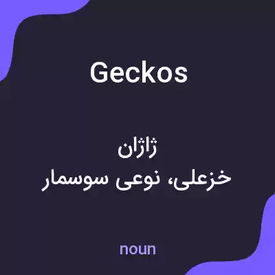معنی geckos به فارسی معنی geckos به فارسی