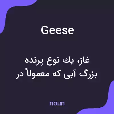 معنی geese به فارسی معنی geese به فارسی