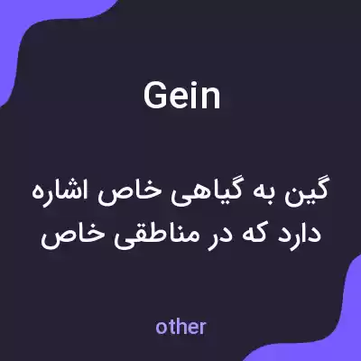 معنی gein به فارسی معنی gein به فارسی
