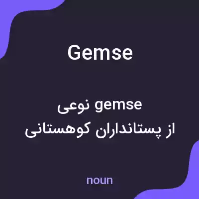 معنی gemse به فارسی
