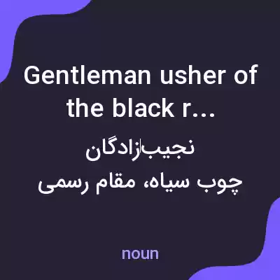 معنی gentleman usher of the black rod به فارسی معنی gentleman usher of the black rod به فارسی
