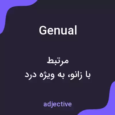 معنی genual به فارسی