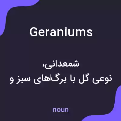 معنی geraniums به فارسی معنی geraniums به فارسی