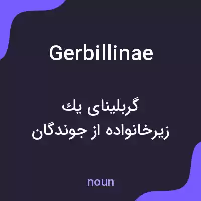 معنی gerbillinae به فارسی معنی gerbillinae به فارسی