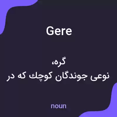 معنی gere به فارسی معنی gere به فارسی