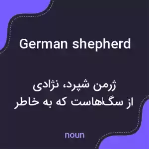 معنی german shepherd به فارسی معنی german shepherd به فارسی