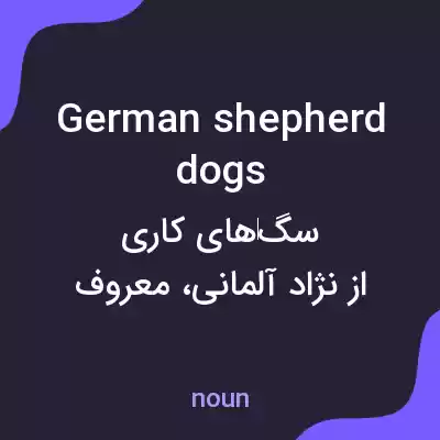 معنی german shepherd dogs به فارسی معنی german shepherd dogs به فارسی
