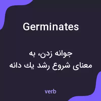 معنی germinates به فارسی معنی germinates به فارسی