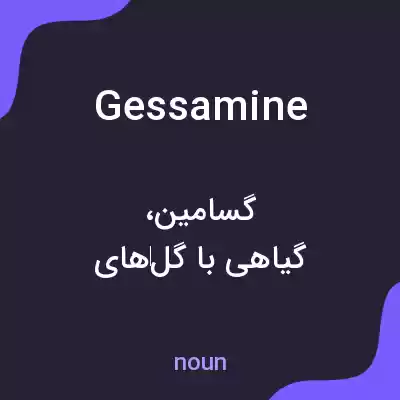 معنی gessamine به فارسی معنی gessamine به فارسی