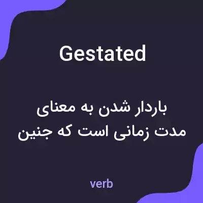 معنی gestated به فارسی معنی gestated به فارسی