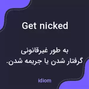 معنی get nicked به فارسی معنی get nicked به فارسی