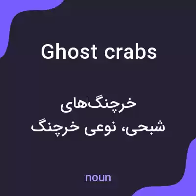 معنی ghost crabs به فارسی معنی ghost crabs به فارسی