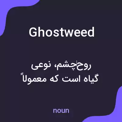 معنی ghostweed به فارسی معنی ghostweed به فارسی