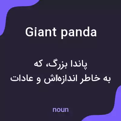 معنی giant panda به فارسی معنی giant panda به فارسی