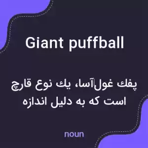 معنی giant puffball به فارسی معنی giant puffball به فارسی