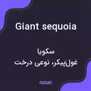 معنی giant sequoia به فارسی معنی giant sequoia به فارسی