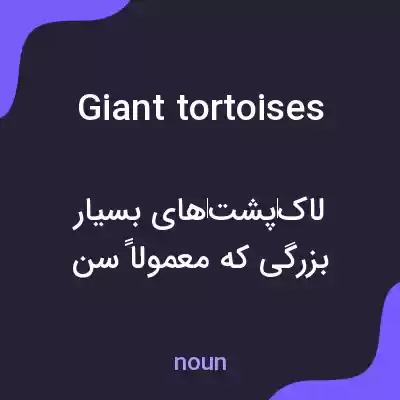 معنی giant tortoises به فارسی معنی giant tortoises به فارسی