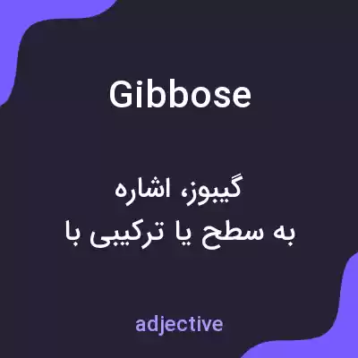 معنی gibbose به فارسی