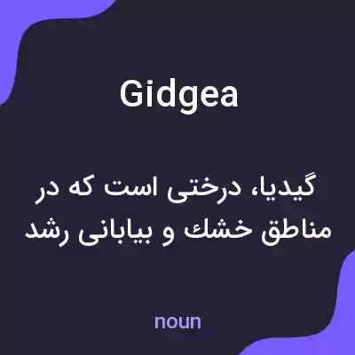 معنی gidgea به فارسی معنی gidgea به فارسی