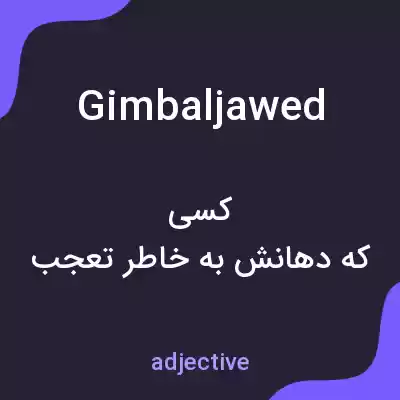 معنی gimbaljawed به فارسی معنی gimbaljawed به فارسی
