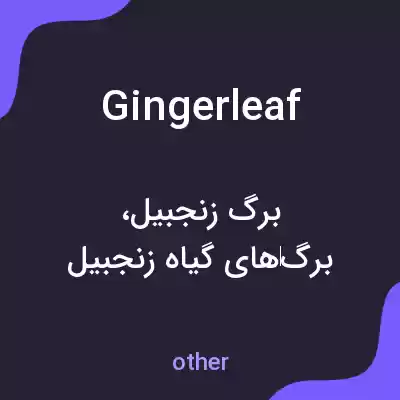معنی gingerleaf به فارسی