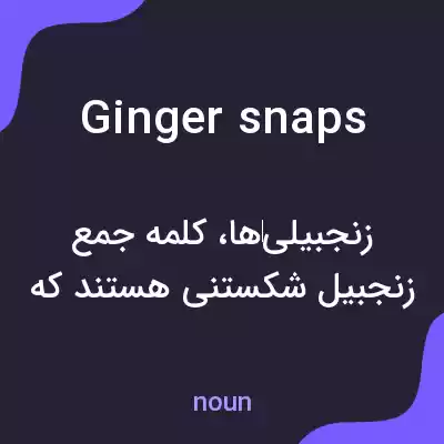 معنی gingersnaps به فارسی معنی gingersnaps به فارسی