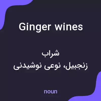 معنی ginger wines به فارسی