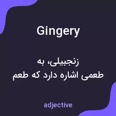 معنی gingery به فارسی معنی gingery به فارسی