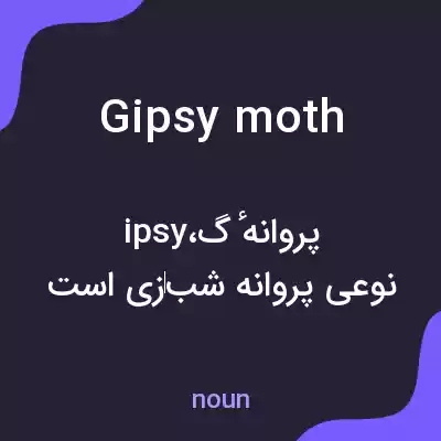 معنی gipsy moth به فارسی
