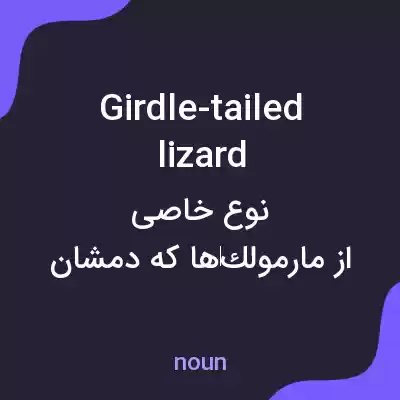 معنی girdle-tailed lizard به فارسی معنی girdle-tailed lizard به فارسی