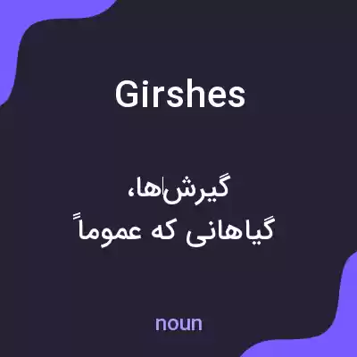 معنی girshes به فارسی معنی girshes به فارسی