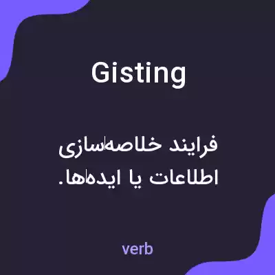 معنی gisting به فارسی معنی gisting به فارسی