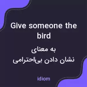 معنی give someone the bird به فارسی معنی give someone the bird به فارسی