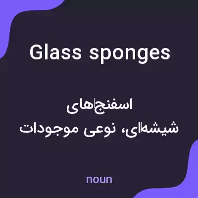 معنی glass sponges به فارسی معنی glass sponges به فارسی