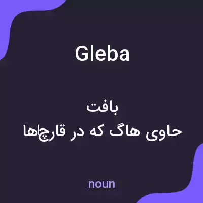 معنی gleba به فارسی معنی gleba به فارسی