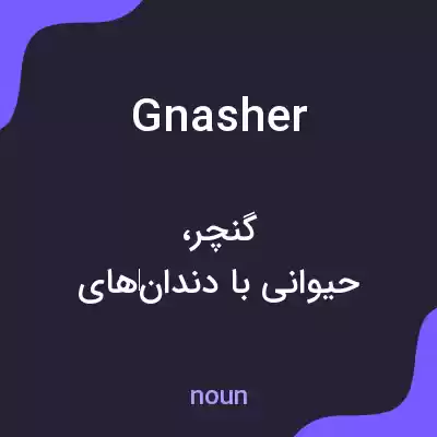 معنی gnasher به فارسی معنی gnasher به فارسی