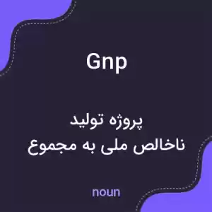 معنی gnp به فارسی