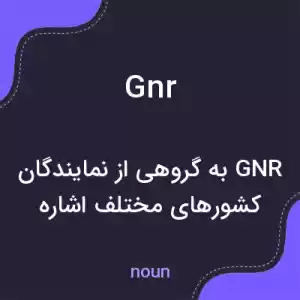 معنی gnr به فارسی