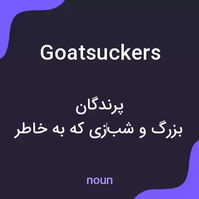 معنی goatsuckers به فارسی معنی goatsuckers به فارسی